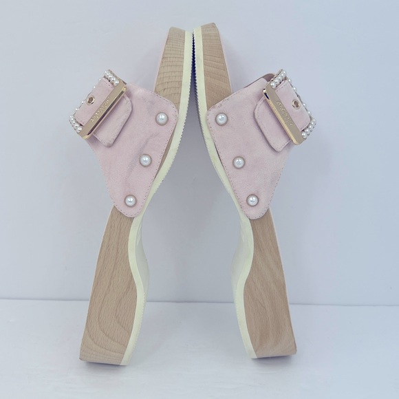 Dr SCHOLL’S ORIGINAL, WOMENS CLOG/SLIDE ON, WOODEN SOLE, SIZE 8, ADJT. TOP STRAP - Picture 6 of 16